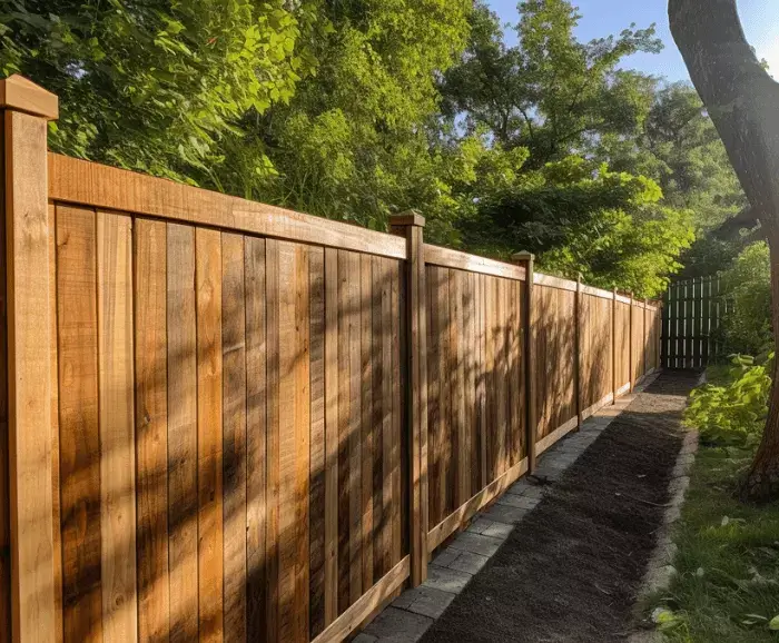 A row of timber fence in Geelong